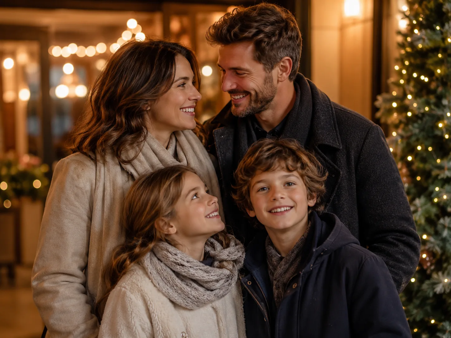 Famille chaleureuse pendant les fêtes — idée cadeau original à Brest
